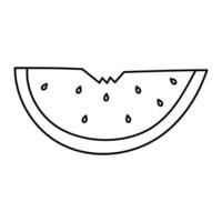 watermelon fruit food health summer sweet icon vector