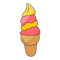 ice cream summer hot sweet food children vector