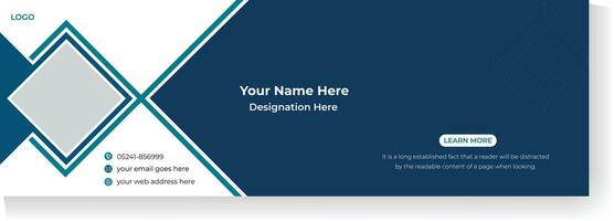 Creative Simple Business Email Signature Design Template vector