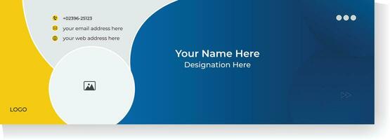 Creative Simple Business Email Signature Design Template vector