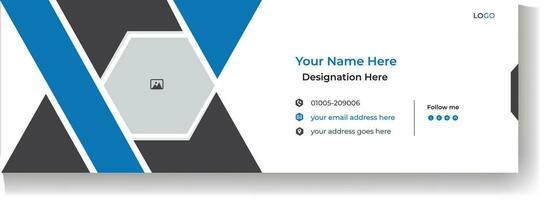 Creative Corporate Simple Email Signature Design Template vector