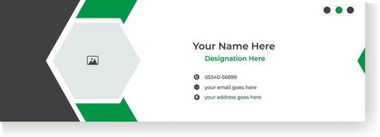 Creative Simple Business Email Signature Design Template vector