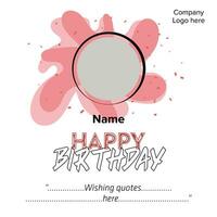 Employ birthday poster vector