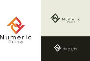 numérico comunicación logo diseño modelo vector