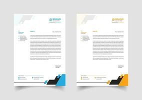 Creative business letterhead template design vector