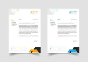 Creative business letterhead template design vector