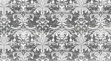 Vector vintage wallpaper design. Floral damask decorative pattern with grunge