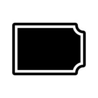 Blank ticket icon. Vector illustration. flat style design
