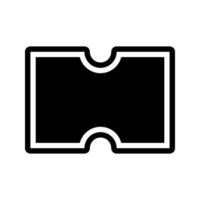 Ticket icon. empty blank vector illustration. glyph style Flat design. Can be used for mobile apps, websites and UI