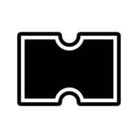 Ticket icon. empty blank vector illustration. glyph style Flat design. Can be used for mobile apps, websites and UI