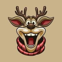 Deer Christmas mascot great illustration for your branding business vector