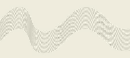 Abstract wave element for design. Digital frequency track equalizer. Stylized line art background. Vector illustration. Wave with lines created using blend tool. Curved Wavy Line, Smooth Stripe.