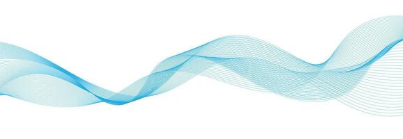 Vector abstract banner design. Fluid vector shaped background. Classic banner template pattern for social media and web sites. Blue wavy lines. Wave banner.