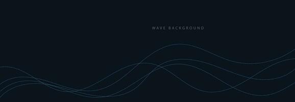 Abstract Waving Particle Technology Background. Blue Background. vector