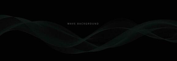 Smoky waves on a black background vector