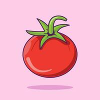 Tomato cartoon vector icon illustration food nature icon concept isolated premium