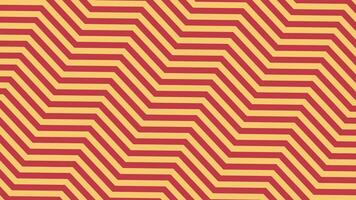 un' rosso e giallo a strisce sfondo con zigzag Linee video