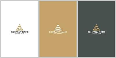 letter lf triangle logo design vector illustration template