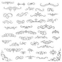 Vector graphic elements for design vector elements. Swirl elements decorative illustration. Classic calligraphy swirls, greeting cards, wedding invitations, royal certificates and graphic design.