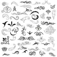 Vector graphic elements for design vector elements. Swirl elements decorative illustration. Classic calligraphy swirls, greeting cards, wedding invitations, royal certificates and graphic design.