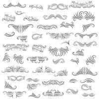 Vector graphic elements for design vector elements. Swirl elements decorative illustration. Classic calligraphy swirls, greeting cards, wedding invitations, royal certificates and graphic design.