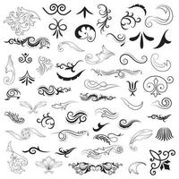 Vector graphic elements for design vector elements. Swirl elements decorative illustration. Classic calligraphy swirls, greeting cards, wedding invitations, royal certificates and graphic design.