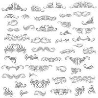 Vector graphic elements for design vector elements. Swirl elements decorative illustration. Classic calligraphy swirls, greeting cards, wedding invitations, royal certificates and graphic design.