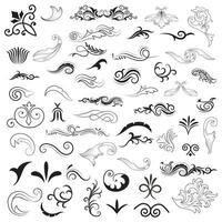 Vector graphic elements for design vector elements. Swirl elements decorative illustration. Classic calligraphy swirls, greeting cards, wedding invitations, royal certificates and graphic design.