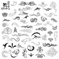 Vector graphic elements for design vector elements. Swirl elements decorative illustration. Classic calligraphy swirls, greeting cards, wedding invitations, royal certificates and graphic design.