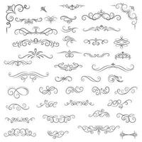 Vector graphic elements for design vector elements. Swirl elements decorative illustration. Classic calligraphy swirls, greeting cards, wedding invitations, royal certificates and graphic design.