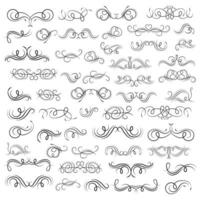 Vector graphic elements for design vector elements. Swirl elements decorative illustration. Classic calligraphy swirls, greeting cards, wedding invitations, royal certificates and graphic design.