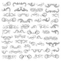 Vector graphic elements for design vector elements. Swirl elements decorative illustration. Classic calligraphy swirls, greeting cards, wedding invitations, royal certificates and graphic design.