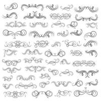 Vector graphic elements for design vector elements. Swirl elements decorative illustration. Classic calligraphy swirls, greeting cards, wedding invitations, royal certificates and graphic design.