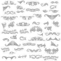 Vector graphic elements for design vector elements. Swirl elements decorative illustration. Classic calligraphy swirls, greeting cards, wedding invitations, royal certificates and graphic design.