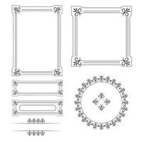 Set of Decorative vintage frames and borders. floral ornamental frame. Calligraphic frame and page decoration. Vector illustration