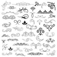 Vector graphic elements for design vector elements. Swirl elements decorative illustration. Classic calligraphy swirls, greeting cards, wedding invitations, royal certificates and graphic design.