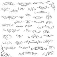 Vector graphic elements for design vector elements. Swirl elements decorative illustration. Classic calligraphy swirls, greeting cards, wedding invitations, royal certificates and graphic design.