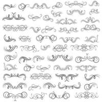 Vector graphic elements for design vector elements. Swirl elements decorative illustration. Classic calligraphy swirls, greeting cards, wedding invitations, royal certificates and graphic design.