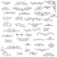 Vector graphic elements for design vector elements. Swirl elements decorative illustration. Classic calligraphy swirls, greeting cards, wedding invitations, royal certificates and graphic design.