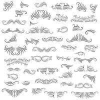 Vector graphic elements for design vector elements. Swirl elements decorative illustration. Classic calligraphy swirls, greeting cards, wedding invitations, royal certificates and graphic design.