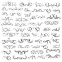 Vector graphic elements for design vector elements. Swirl elements decorative illustration. Classic calligraphy swirls, greeting cards, wedding invitations, royal certificates and graphic design.