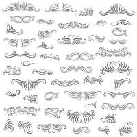 Vector graphic elements for design vector elements. Swirl elements decorative illustration. Classic calligraphy swirls, greeting cards, wedding invitations, royal certificates and graphic design.