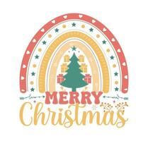 Christmas Retro Design Merry Christmas T Shirt Design vector