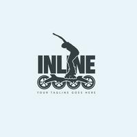 inline skating logo vector