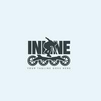 inline skating logo vector