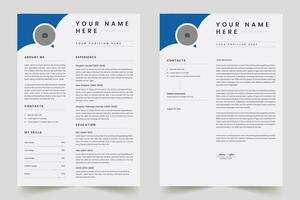 Clean Modern Resume Layout Vector Template for Business Job Applications, Minimalist resume CV template, Resume design template, CV design, multipurpose resume design