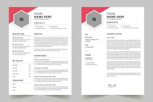 Clean Modern Resume Layout Vector Template for Business Job Applications, Minimalist resume CV template, Resume design template, CV design, multipurpose resume design