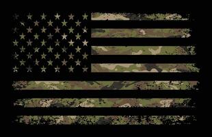 USA flag With Camouflage vector
