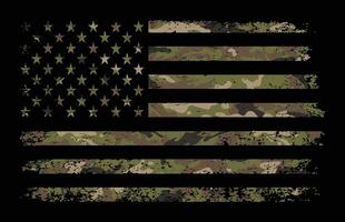 USA flag With Camouflage vector