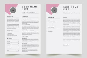 Clean Modern Resume Layout Vector Template for Business Job Applications, Minimalist resume CV template, Resume design template, CV design, multipurpose resume design